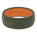 Groove Life Men's Round Green/Orange Ring Silicone Water Resistant Size 11 R1-010-11